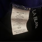 La Blanca  Blue Ruched Sweetheart Neck Island Goddess One Piece Swimsuit Sz 16W Photo 8