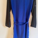 Black and Blue Button Down Shirt Dress Size L Photo 10