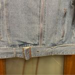 Wild Honey Women Vintage Lite Wash Denim Jean Bomber Jacket w Belt Size Sm Photo 3