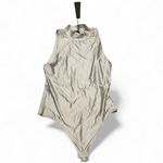 House Of Harlow 1960 Silver Metallic Bodysuit Thong Mock Neck Top M Size M Photo 1