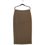 Adrianna Papell Vintage Olive Green Wool Maxi Skirt Size Large Photo 2