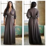 Rachel Pally NWT Long Caftan Maxi Dress Size Small Pecan Short Sleeve Lagenlook Photo 1