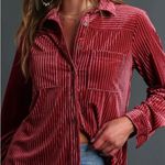 Umgee  Crushed Velvet Button Down Photo 0