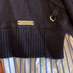 Calvin Klein  Long Pullover‎ Sweater. Size Medium. Navy w/shirt trim. Photo 8