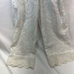Blue Blush WHITE EYELET JUMPSUIT CROP LENGTH 100% COTTON PREOWNED Photo 5