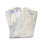 Kancan Signature Mid Rise Flare Jeans Tie Dye Look Button Fly Destroyed Sz 32 RE Photo 4