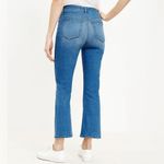 Loft NWT Kick Flare Button Fly Crop Jeans in Bright Mid Indigo Wash Size 24 NEW Photo 8