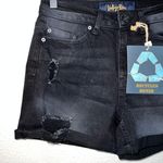 Indigo Rein NWT Black Denim Super High Rise Distressed Shorts Photo 1
