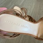 Veronica Beard  Women's Fletcher Suede Platform Strappy Heels in Brown Size 9 Photo 3