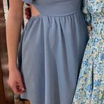 Altar'd State Open Back Blue Dress Photo 0