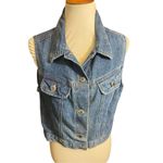 Faded Glory Vintage 80’s  Women’s Denim Button Down 100% Cotton Vest Size Large-R Photo 2
