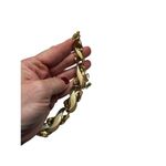 Trifari signed gold and creme colored leaf linked statement necklace Photo 6