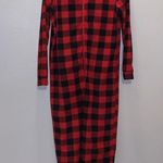 Holiday home red plaid winter matching one piece pajamas Photo 0