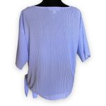 MICHAEL Kors‎ Womens Top Size XS Blue White Side Tie Micro Pinstripe Photo 3