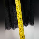 ZARA  polka dot Black midi pleated skirt mesh sheer witchy whimsical XS Photo 6