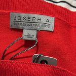 Joseph  A. women’s size large Striped Red and Blue Sweater 3/4 sleeves pullover Photo 2