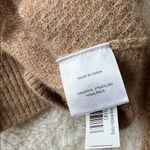Quince  Baby Alpaca Wool Diamond Stitch Crewneck Sweater Camel Small Photo 4