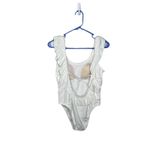 Shade & Shore Shade & Short White Ruffle One Piece Swimsuit Swimwear Ruffle Shoulders Sz L Photo 1