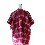 Loft NWT Reversible Tartan Plaid Kimono Poncho Shawl Red Photo 6