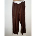 Victoria's Secret PINK Chocolate Kiss Brown Satin Parachute Trousers- XL Photo 7
