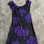 Black and Purple Midi Dress Black Size M Photo 4