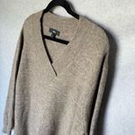 Ellos Pullover Sweater M Heathered Brown Beige V Photo 2