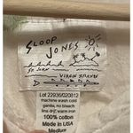 Sloop Jones Art To Wear Crop Button Shirt Women Size Medium White Hand Painted Photo 4