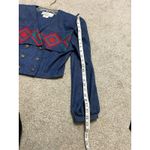 L.Fox Dallas Texas Women's Cropped Western‎ Shirt Jean Jacket Top Sz 8 VTG. Blue Photo 5