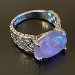 Elegant purple amethyst S925 silver ring size 7 Photo 1