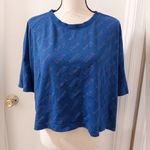 Reebok Blue Cropped Boxy Shirt Photo 0