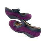 Fly London Leather Mary Jane Wedges Yert Potent Purple Comfort Shoe Photo 3