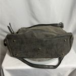 Source Unknown Gray Faux Leather Shoulder Bag Large Tote Satchel Crossbody Zip Pockets Photo 4