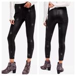 Free People  Embellished Vegan Skinny Pant in Black Size 28 Photo 2