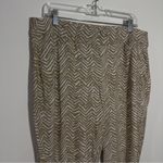 Travelers Pull On Crop Pants Tan/White Zebra Pattern Size 16 Chico's 3 Photo 1