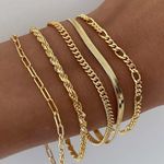 Gold Bracelets for Women, 14K Real Gold Jewelry Sets for Women Photo 0