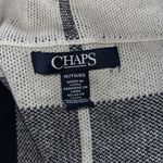 CHAPS  Size 1X Navy Blue & White Plaid Asymmetrical Zip Knit Vest Jacket Photo 5