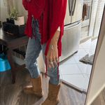 St. John Vibrant evening by Marie gray Red Knit cardigan sweater size 14 Photo 9