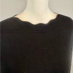 Cable & Gauge  scalloped neck long sheer sleeve black sweater dress size medium Photo 1