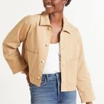 DL1961 Tan Utility Jacket with Collared Neckline Photo 0