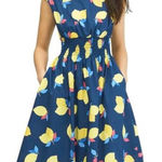 Kate Spade Lemon Zest Blaire Dress Blue Size 12 Photo 0
