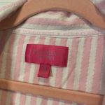 Victoria's Secret Victoria’s Secret Pink Glittery Stripe Long Sleeve Sleep Top Pink Label Photo 2