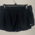 Nike Women's Dri-FIT Running Black Lined Shorts built in briefs Size Large 🟢 Photo 0