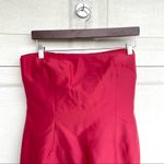 Kay Unger Womens Dress Red 100% Silk Strapless Lace Trim Cocktail Wedding 12 Photo 3