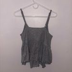 Free People Gray Ruffled Tank Top Photo 3