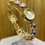 Bee Sister (BS) Women’s Quartz Bracelet Watch – Gold Tone With Crystal Accents. Photo 2