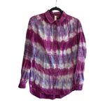 Anthropologie NWT Pilcro Collared Janesse Tie-Dye Buttondown Blouse Size S Photo 2