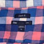 Gap Snap Button Down Short Sleeve Plaid Top XL Photo 4