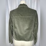 American Eagle Outfitters Women's Olive Green Cor Cropped Shacket (925) Photo 1