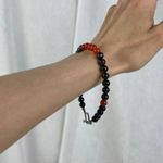Carnelian Garnet Obsidian Crystal Gemstone Bead Bracelet Artisan Handmade Orange Photo 12