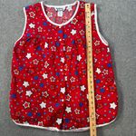 Anthony Richards Red Star Button Front Apron Top Women's Medium Sleeveless Photo 3